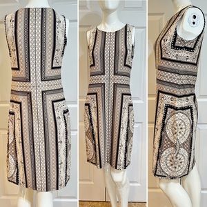 Charter Club- Baroque Print-Stretch Knit Sheath Dress -Sz S